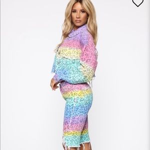 Animal Print Jean SHORTS | Fashion Nova NWT